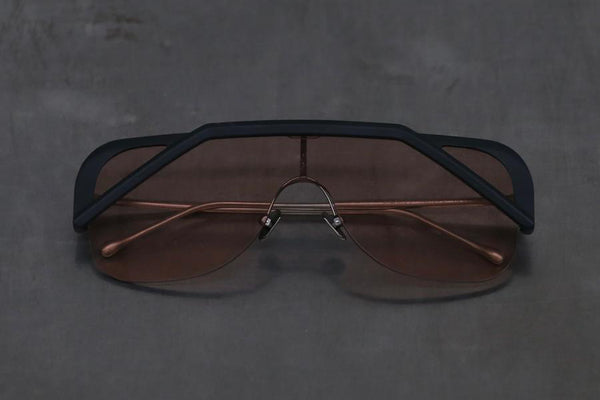 Rigards aluminum-magnesium alloy frame glasses RG2020AL series collection RG-RG2020AL-HWLSWY black texture salmon color